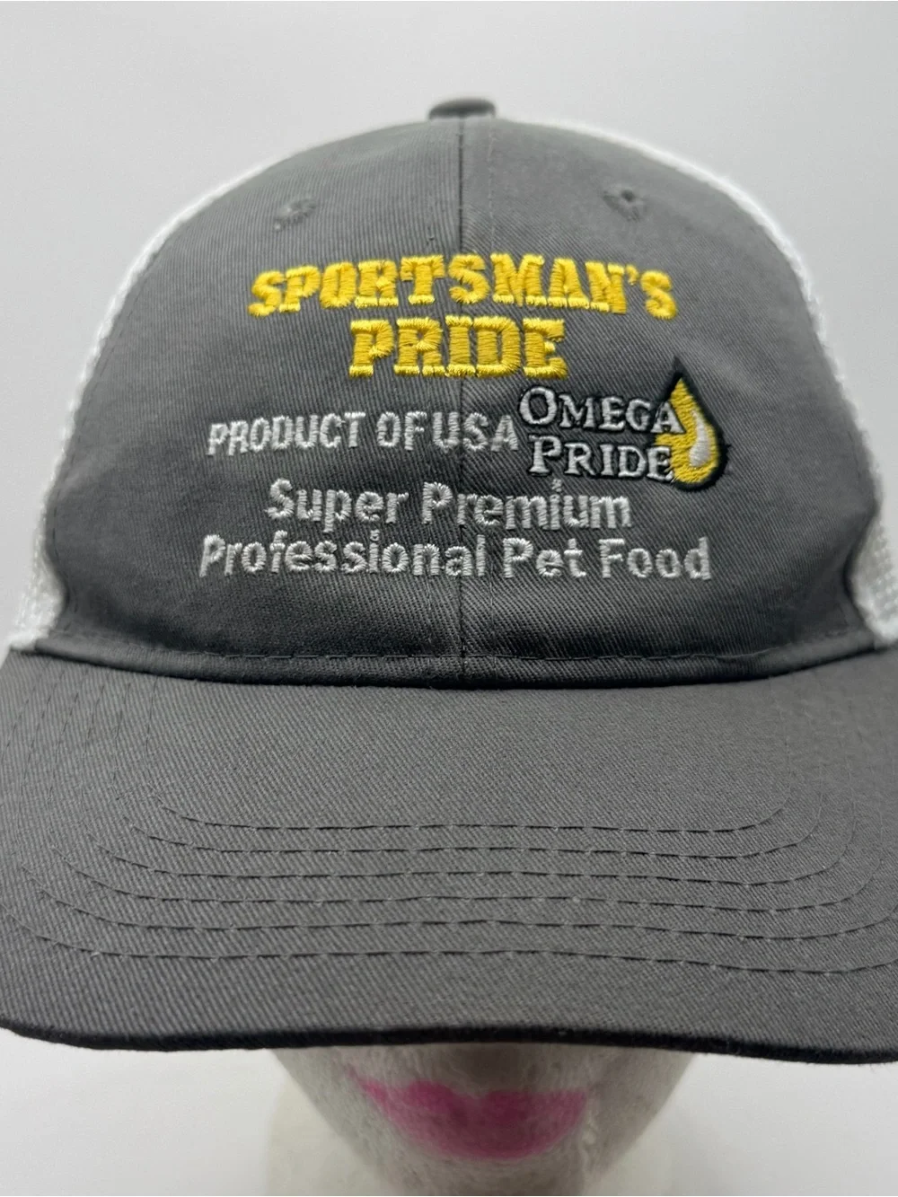Sportsman Pride Pet Food Trucker Hat Gray Mesh Adjustable SnapBack Promo Cap